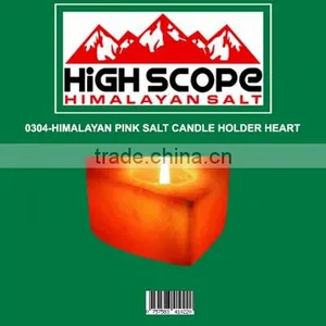 HIMALAYAN PINK SALT TEA LIGHT CANDLE HOLDER HEART SHAPE thumbnail-1