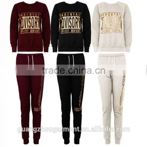 LADIES QUILTED PARENTAL WOMENS SWEATSHIRT TRACKSUIT thumbnail-1