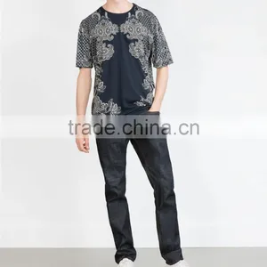 Digital Printing Men's Elegant t Shirt Wholesale British Style t Shirts Classic Pattern Printed thumbnail-4