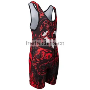 Adult and Children Professionale Sublimation Wrestling Singlets Plus Size thumbnail-1