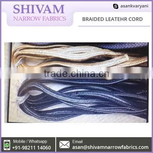 Soft, Subtle and Luxurious Leather Made Braided Leather Cord thumbnail-5