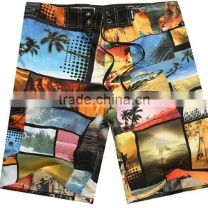 100% Polyester Poplin Men Swim Trunk Swimwear thumbnail-1