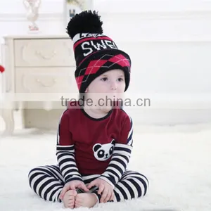 Letters Knitted Baby Hats Of 100% Acrylic With A Pompom From China thumbnail-4