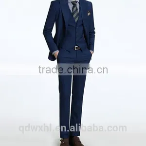 Super 120's 100%wool One Buttons Notch Lapel Grey Coat Pant Men Suit thumbnail-5