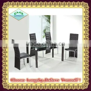 2014 Hot Selling High Quality Modern Beautiful Tempered Glass Dining Tables thumbnail-1
