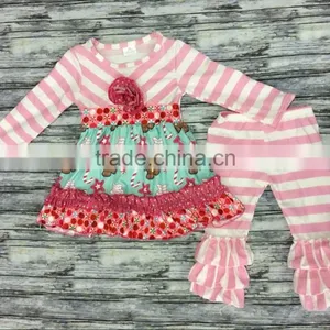 Wholesale February 14 Valentines Day Baby Girls Red Ruffles Clothes Suit thumbnail-1