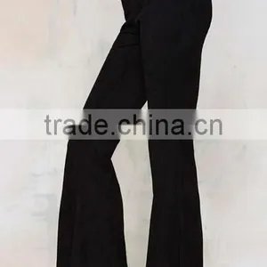 EY0113P Factory Custom Made Elegant Flare Trousers Latest Ladies Sexy Pants thumbnail-2