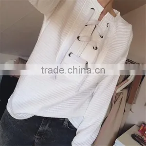 Runwaylover 079 Hot Sale 2017 Ladies Fashion Hoodie With Tie thumbnail-5