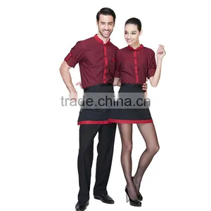 Juqian 2016 Custom Cheap Unisex Hotel and Restaurant Uniform for Waiters and Waitress Uniform thumbnail-5