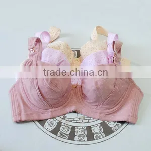 High Quality Breathable Dot 3/4 Cup Ladies Cotton Nursing Bar thumbnail-1