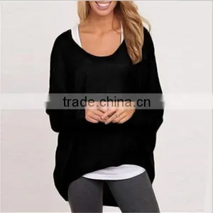 Hot Style Sweater Europe and the United States Show Thin Loose Women's T-shirt Multicolor Knitting Sweater thumbnail-3