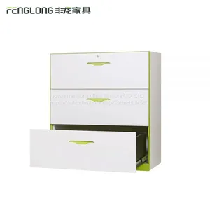 New Office Furniture 3 Drawer Steel Wide Lareral Filing Storage Cabinet thumbnail-5