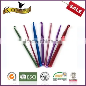Charmkey High Quality Needlework Aluminum Ergonomic Crochet Hook Set Crochet Bags thumbnail-3