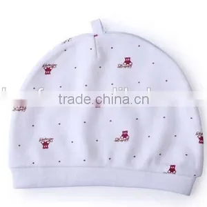 High Quality Kids Beanie Knitted Dot Printed 100% Cotton Baby Hat thumbnail-3