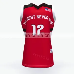 Sublimation Custom Sleevesless New Custom Basketball Top thumbnail-1