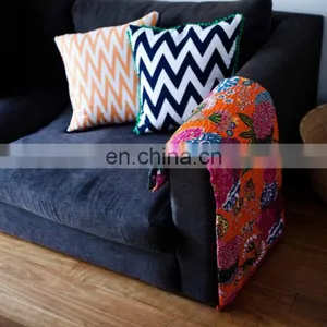 Tropical Kantha Quilt Indian Tropicana Kantha Bedcover Indian Fruit Print Kantha Bedspred thumbnail-3