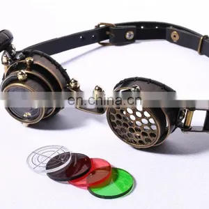 Steampunk Style Headwear Googles With Led Light and Interchangeable Lenses thumbnail-1