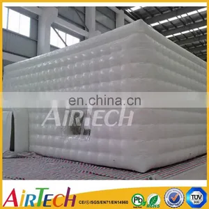 Big Outdoor Party Tent, White Pvc Cube Tent Lighting Inflatable Party Tent thumbnail-1