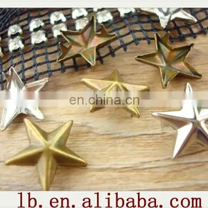 2013new Hot Sale Wholesale Cheap Gold/antique,round/square/star/oval,brass Decorative Nailheads for Shoes thumbnail-1