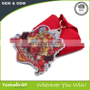 Newest Customized Souvenir 3d Custom Color Metals Medal With Ribbon thumbnail-5