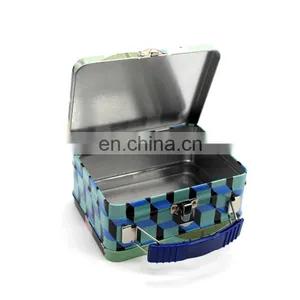 New Rectangular Fancy Kids Lunch Packaging Tin Box With Lock thumbnail-4