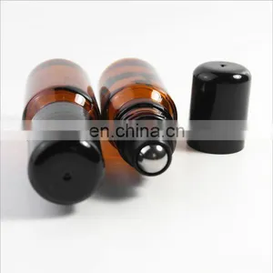 Manufacturer High Quality Amber Essential Oil Glass Bottle With Steel Roller 5ml 10ml 15ml 20ml 25ml 50ml thumbnail-3