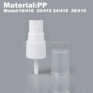 China Factory Wholesale 18/410 20/410 24/410 28/410 PP Plastic Material Fine Mist Sprayer Pump With Clear Dustcap thumbnail-1