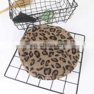 Autumn Winter Children Leopard Beret Hats Fashion All-match Baby Boys Girls Pumpkin Hats Kids thumbnail-4