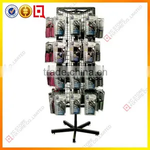 3 Sides Wire Spinning Display Rack With Hooks thumbnail-1