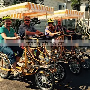 Multi-color 4 Wheel Pedal Surrey Bicycle thumbnail-5