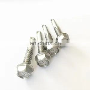 DIN7504K SS410 Hex Flange Head Self Drilling Screw With EPDM+SS304 Washer thumbnail-3