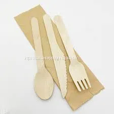 FSC Certified Wooden Forks and Spoons Cutlery Sets Wooden Knife Fork Spoon Tableware thumbnail-1