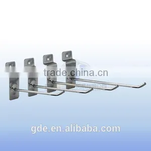 Metal Chrome Single Display Hook to Slatwall thumbnail-1