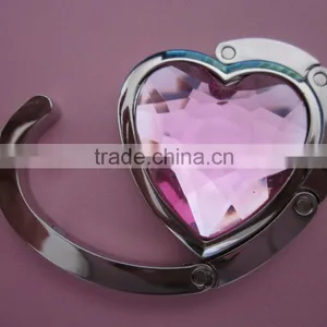 Heart Shaped Bag Hanger With Crystal thumbnail-3