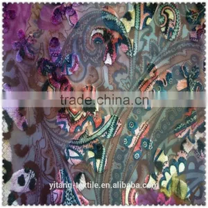 Printed Flocking Spandex Knitted Fabric thumbnail-1