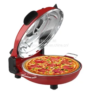 12-inch Aluminum Red 1200w Electric Home Pizza Maker（Wechat:13510231336） thumbnail-1