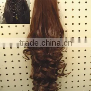 Ponytail Hair Extension With Clip Heat Resistant Fiber 24inch 170gram Color 33# thumbnail-1