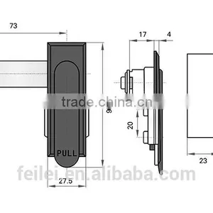 ROHS Zinc Plated Cabinet Lock for Electronic Cubicle Use thumbnail-6