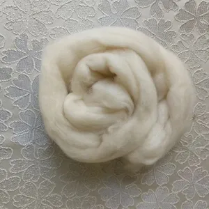 Manufacture Good White Wool Tops Baby Wool Strip 16.5mic 80mm thumbnail-1
