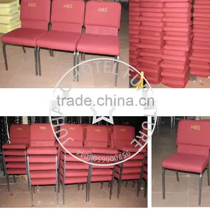 RED WINE POPALUR USED IN AUDITORIUM METAL CHURCH CHAIR thumbnail-2