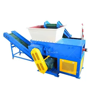 Plastic Blue Barrel, Pallets, Plates Hard Plastic and Films, Bags, Foil Plastic Single Shaft Shredder Machines thumbnail-5