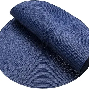 Round Braided Placemats 15 Inch Round Table Mats for Dining Tables Natural Woven Heat Resistant Place Mats Set of 6 thumbnail-4