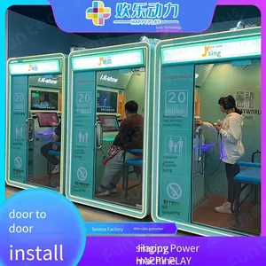 Mini Singing Machine, Mobile Ktv Room for Singing Practice, School Reading Booth With Soundproofing, Indoor Self-service Song Request Machine for Commercial Use With qr Code Scanning thumbnail-1