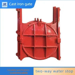 Cast Iron Gate Hoist, Integrated Gate and Sluice, Channel Water Conservancy Gate, Strong Corrosion Resistance thumbnail-1