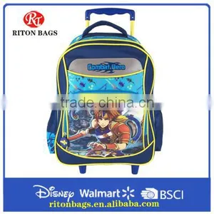 New Custom Cartoon Character Design of Trolley School Bag for Teenagers thumbnail-1