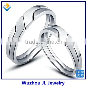 Lover's Engagement 925 Sterling Silver Rings Couple Silver Rings thumbnail-1