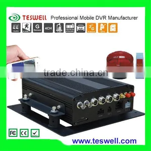 Vehicles Surveillance Products 4 Channel SOS Panic Button GPS Mobile Dvr Camera With Mobile Phone Remote Viewing MDVR thumbnail-1