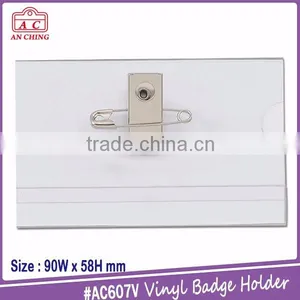 Id Pvc Card Badge Holder With Clipper Customized Size Available thumbnail-3
