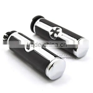 BJ-HB-053 Aftermarket Aluminum 1" Motorcycle Handlebar Handle Grips for Harley Davidson thumbnail-4