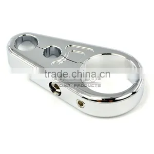 BJ-CC-002 1 Inch Chrome Dual Throttle Clutch Cable Clamp Handlebar For Harley Davidson thumbnail-2